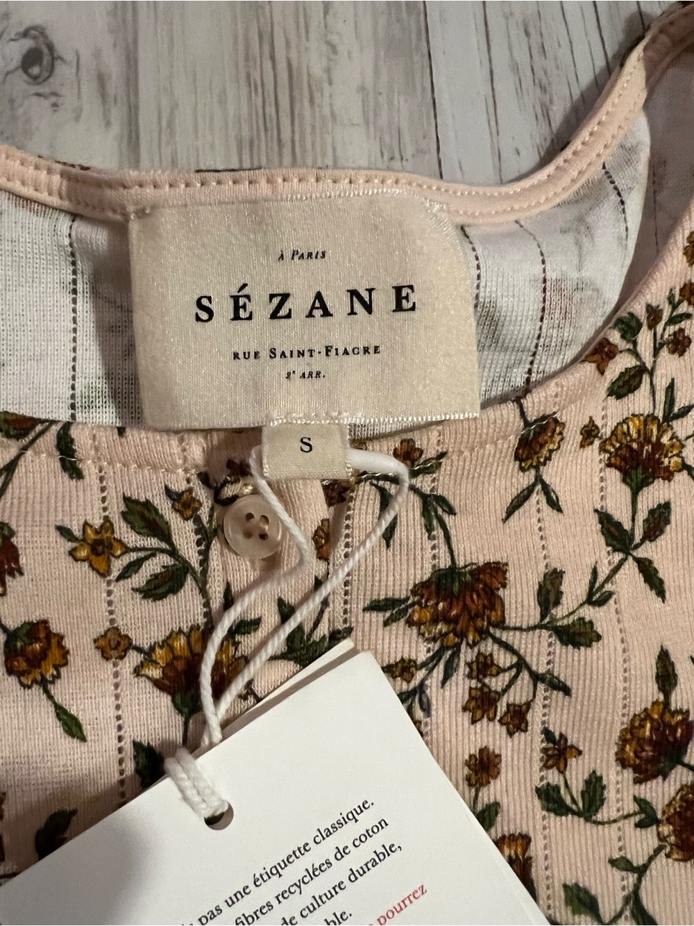 Sézane Lenie T-shirt Size small - NWT - Picture 4 of 6